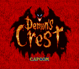 Demon's Crest (USA) Title Screen